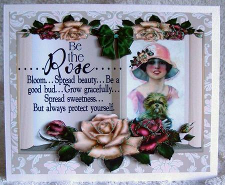 Be the Rose -  Book Vintage Lady Beautiful Roses by Margaret McCartney
