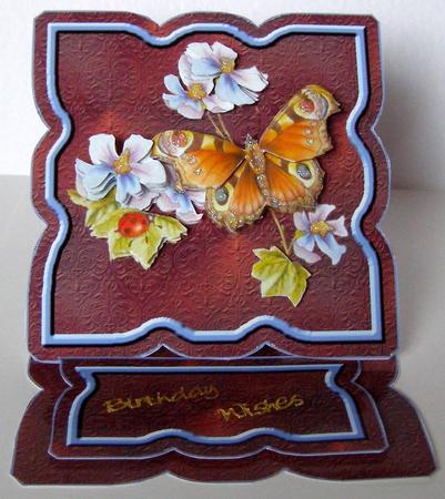 Butterfly Shaped Ease Card by Margaret McCartney
