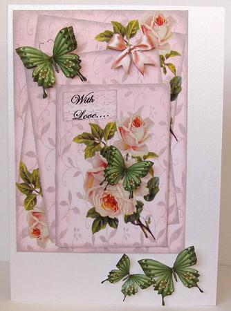 Vintage Roses and Butterflies by Margaret McCartney