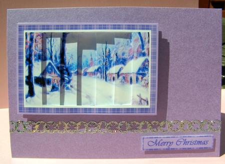 Lilac Winter Scene Tunnel Stepper by Margaret McCartney