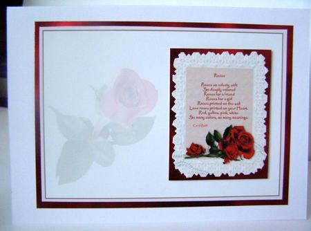 Single Rose Insert by Margaret McCartney