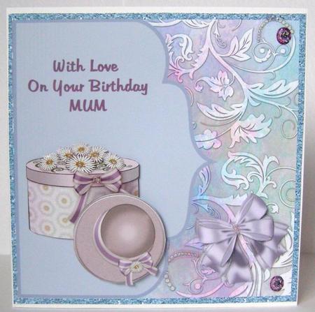 Lilac Hat & Hat Box - Mum Birthday by Margaret McCartney