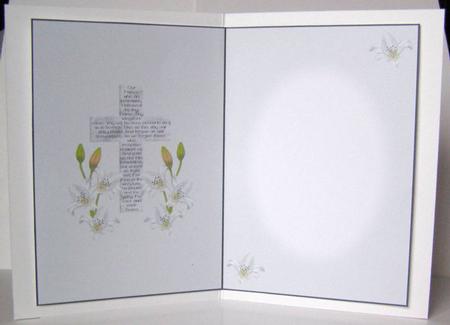 The Lord's Prayer on Cross 1 - Card Insert by Margaret McCartney