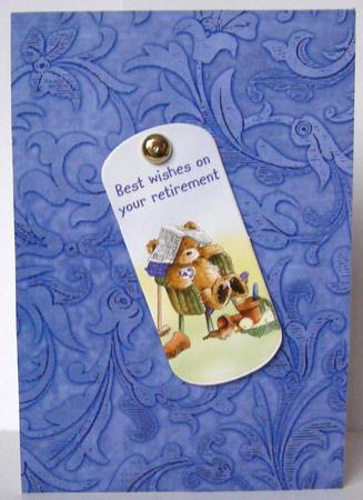Dark Blue Vintage Calico Swirl A4 Backing Paper by Margaret McCartney