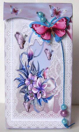 Lace and Flowers Pinch Bag by Margaret McCartney