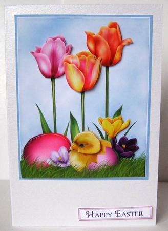 Beautiful Easter Morning - Decoupage Card by Margaret McCartney