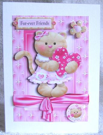 Little Valentine Kitty in Star Frame by Margaret McCartney