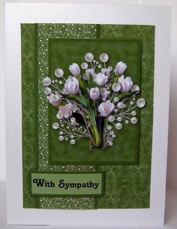 Tulips Sympathy Card by Margaret McCartney