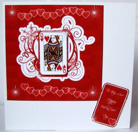 King or Queen of Hearts Square Topper by Margaret McCartney