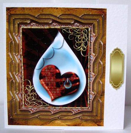 When a Man Cries Sympathy Pyramid Card 1 by Margaret McCartney