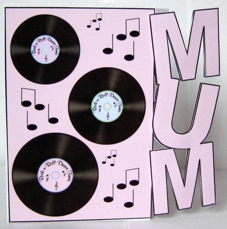Mum Music Quick Card with Decoupage by Margaret McCartney