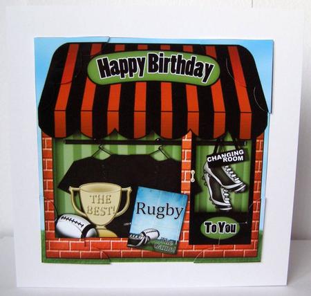 8 x 8 the Little Rugby Shop Topper by Margaret McCartney