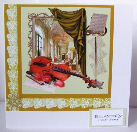 The Music Room 8x8 Topper by Margaret McCartney