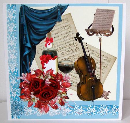 A Romantic Musical Interlude 8x8 Topper by Margaret McCartney