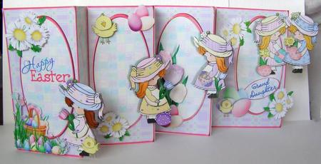 4-fold Card Kit - Easter Bonnets by Margaret McCartney