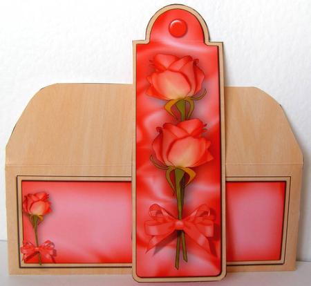 Roses Bookmark Card N Envelope by Margaret McCartney