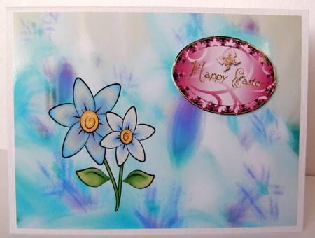 Aqua Flower Fantasy Insert by Margaret McCartney