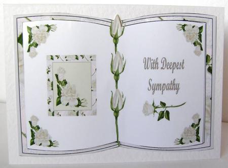 White Roses Sympathy Mini Book by Margaret McCartney