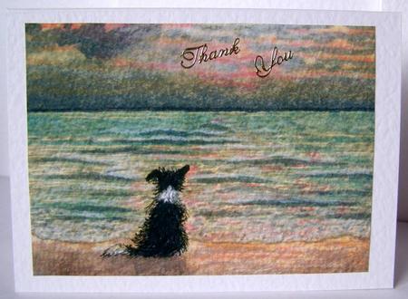 Good Morning, Morning. a Dog Greets the Morning Over the Sea by Margaret McCartney