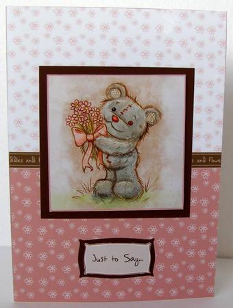 Freddy the Teddy Especially for You Quick Card Sheet by Margaret McCartney