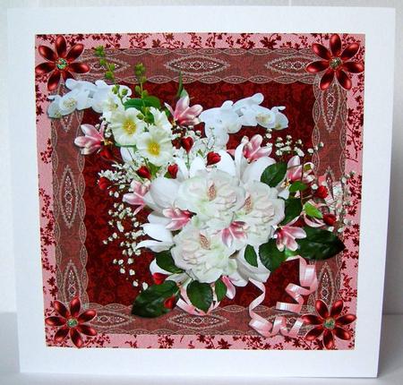 Pink and Cream 8x8 Topper by Margaret McCartney