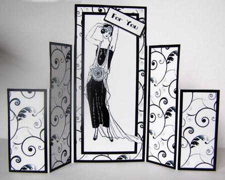 Art Deco Lady Theatre Fold by Margaret McCartney