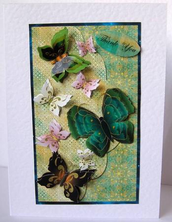 Butterflies Birthday/ Easter/ Thank You Card 3 by Margaret McCartney