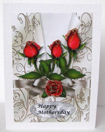 Red Roses for Mothersday 3D by Margaret McCartney