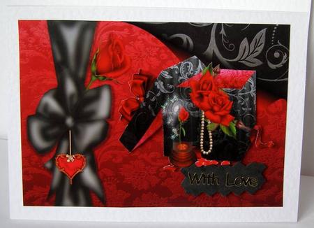 Rose Red Love Box Toppers by Margaret McCartney