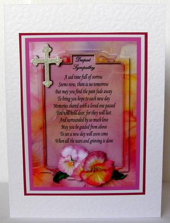 Sympathy Verse Card Front by Margaret McCartney