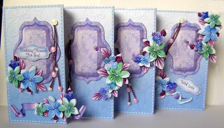 4-fold Card Kit - Paper Flowers by Margaret McCartney
