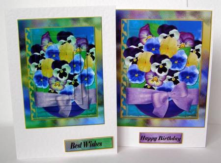 Pansy Heaven 2 Card Sheet by Margaret McCartney