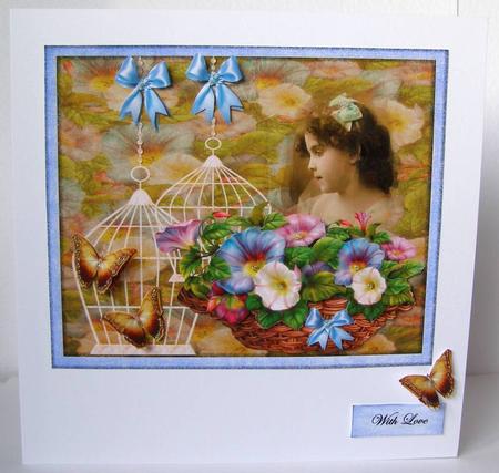 Vintage Basket Flowers by Margaret McCartney