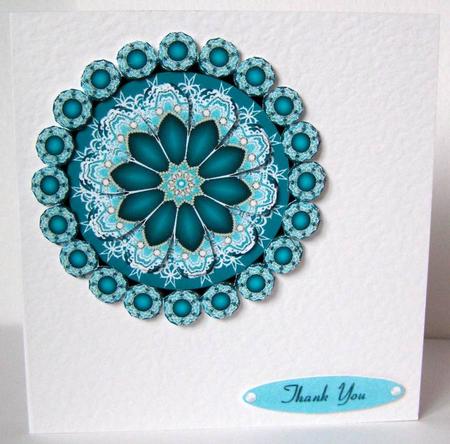 Jade Pearls and Vintage Lace Decoupage Topper for Cards by Margaret McCartney