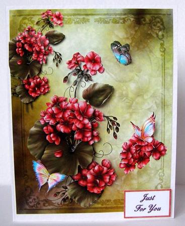 Geraniums and Butterflies Step by Step by Margaret McCartney