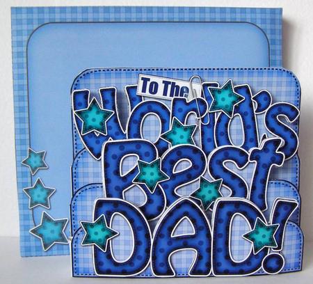 3D World's Best Dad Stars Pop Out Word Card Kit by Margaret McCartney