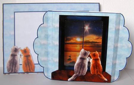 Cats Diorama Card Kit - Small Version by Margaret McCartney