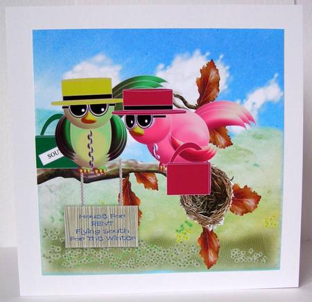 Ada and Bert Take a Holiday 8x8 Topper by Margaret McCartney