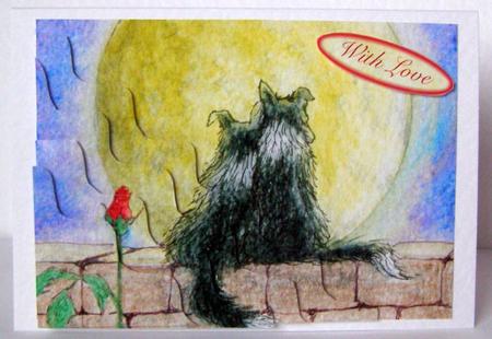 Under the Moon Above Wavy Corner Stacker Topper by Margaret McCartney