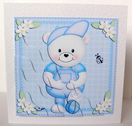 Teddy Ed's Football Wavy Corner Side Stacker by Margaret McCartney