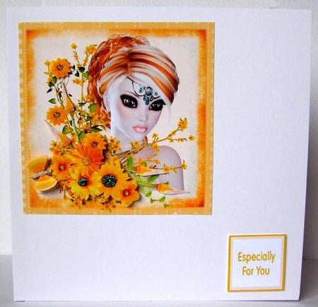 Golden Summer Blooms for a Beautiful Lady 2 6x6 Step by Step by Margaret McCartney