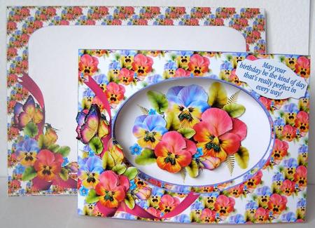 Pansies a Plenty Oval Window Kit by Margaret McCartney