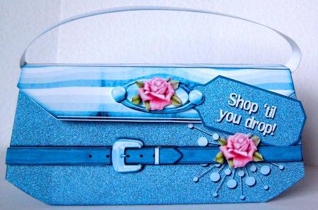 Teal Denim Purse Card Kit by Margaret McCartney