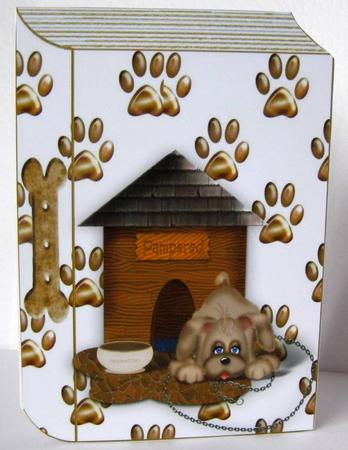 Pampered Pooch with Dog House, Folded Book A4 by Margaret McCartney