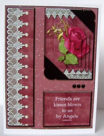 Angel Kisses Card Topper 2 by Margaret McCartney