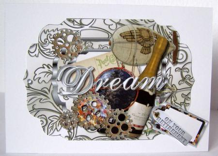 Dare to Dream - Large Tag-shaped Card Front by Margaret McCartney