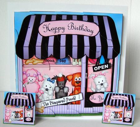 8 x 8 Little Pampered Pooch Shop Scalloped Corner Kit by Margaret McCartney