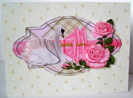 Swans and Roses Scallop by Margaret McCartney