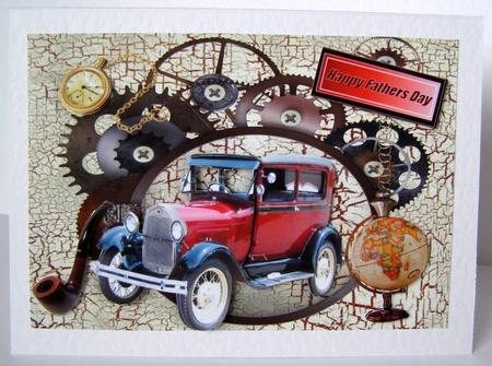 Steampunk Nostalgia, with Vintage Car in Frame by Margaret McCartney