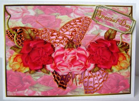 Beautiful Vintage Roses Envelop by Margaret McCartney